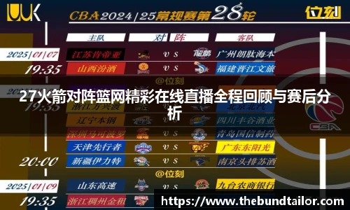 27火箭对阵篮网精彩在线直播全程回顾与赛后分析